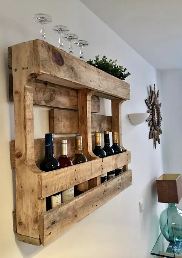 Ideias Criativas para Organizar sua Casa com Pallets - barzinho