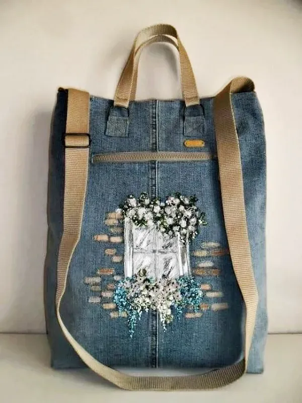 Estilo e Sustentabilidade: 18 Ideias para Fazer Sua Bolsa com Jeans Reciclado