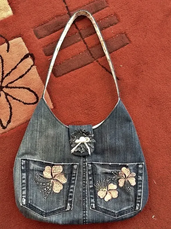 Estilo e Sustentabilidade: 18 Ideias para Fazer Sua Bolsa com Jeans Reciclado