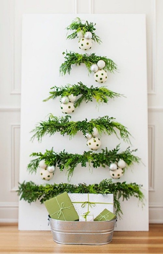 Árvore de natal criativa - no painel - árvore de natal diferente