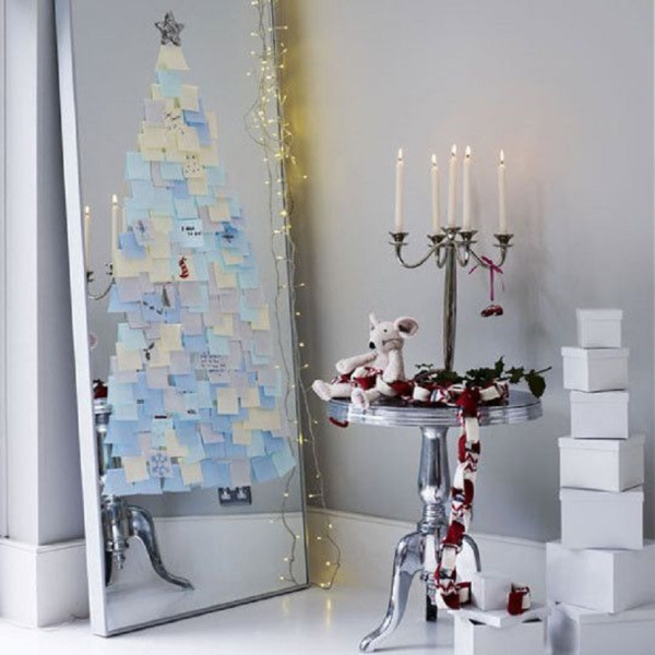 Árvore de natal criativa de post-it - xstmas tree