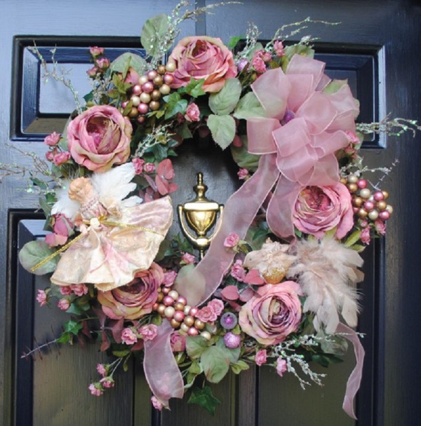 18 ideias para enfeitar - Guirlanda de Natal de flores- Floral Christmas wreaths