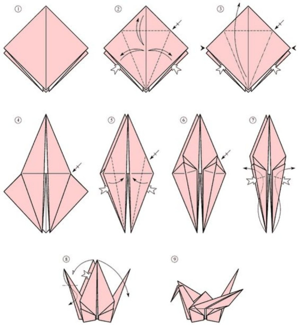 Passo-a-passo de origami tsuro para decorar sua árvore de Natal