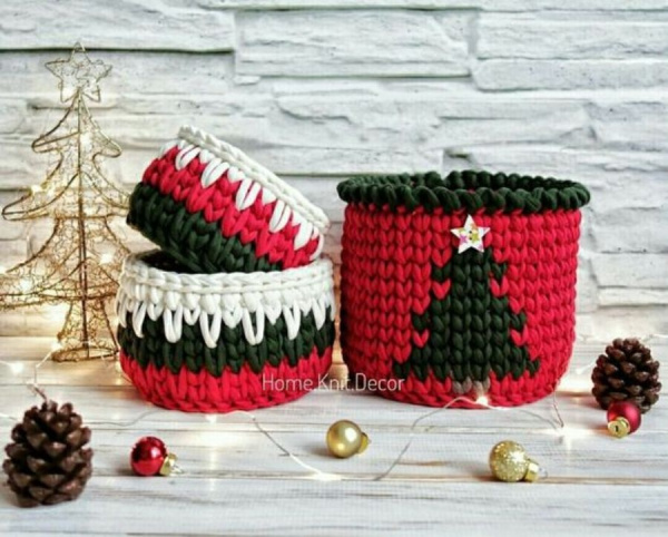 Ideias de Natal com fio de malha