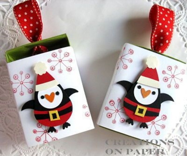 Preparando  o Natal: Mensagem surpresa na caixinha de fósforo