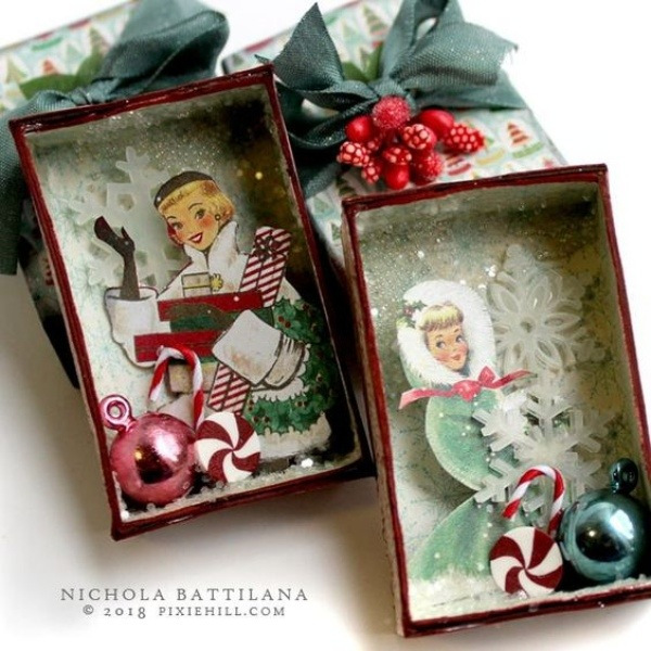 Preparando  o Natal: Mensagem surpresa na caixinha de fósforo