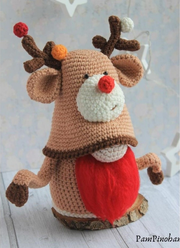 Gnomos amigurumi da sorte para presentear