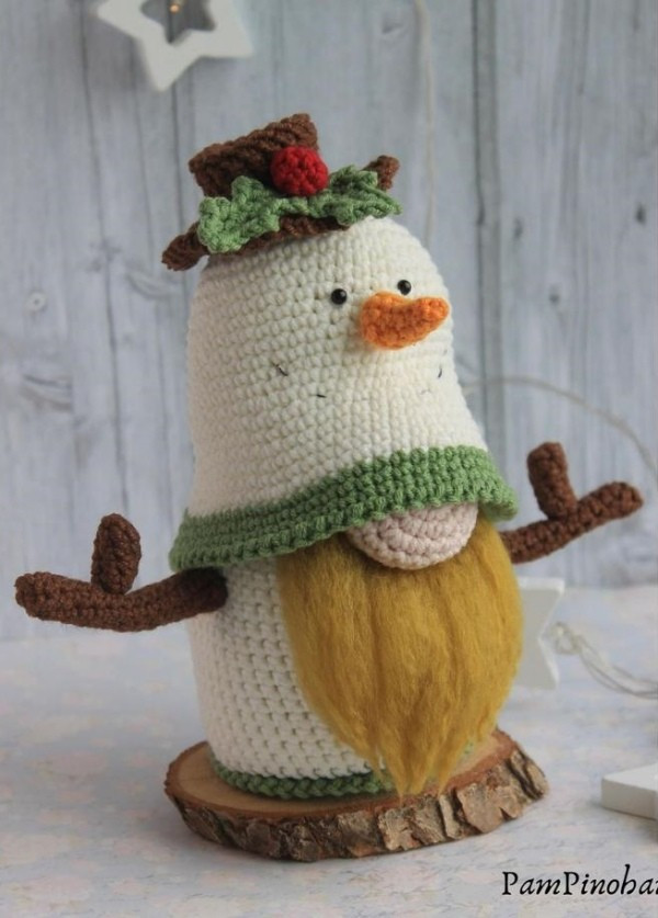 Gnomos amigurumi da sorte para presentear