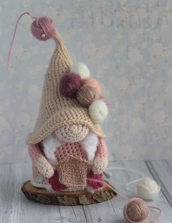 Gnomos amigurumi da sorte para presentear