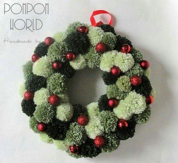 23 Ideias de como fazer enfeites de Natal com pompom