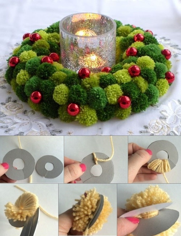 23 Ideias de como fazer enfeites de Natal com pompom