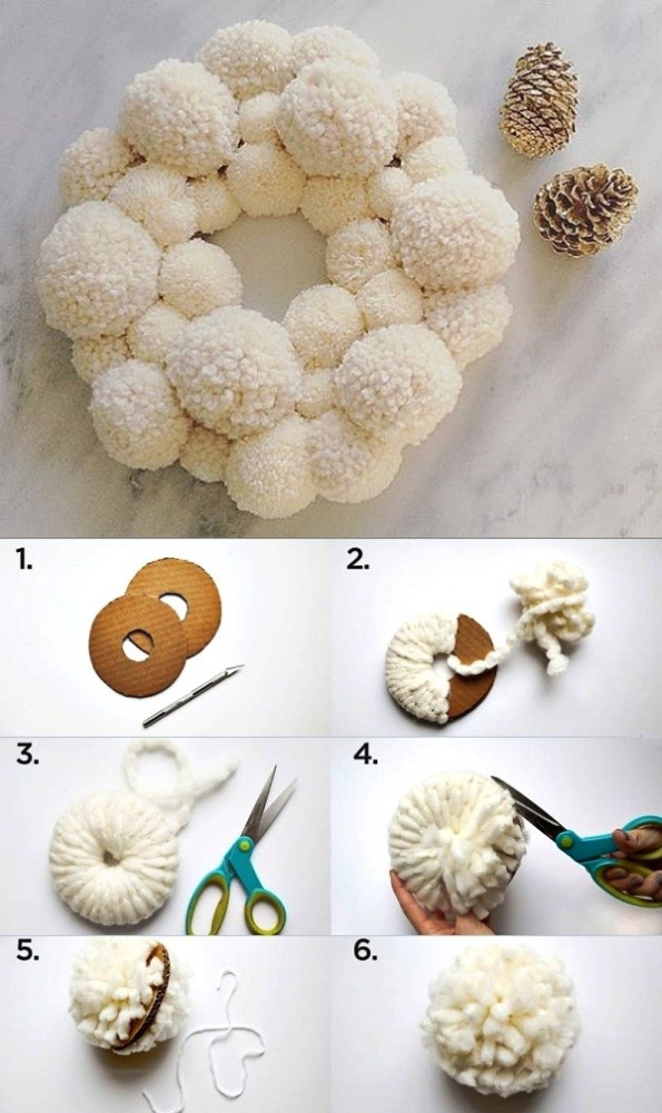 23 Ideias de como fazer enfeites de Natal com pompom