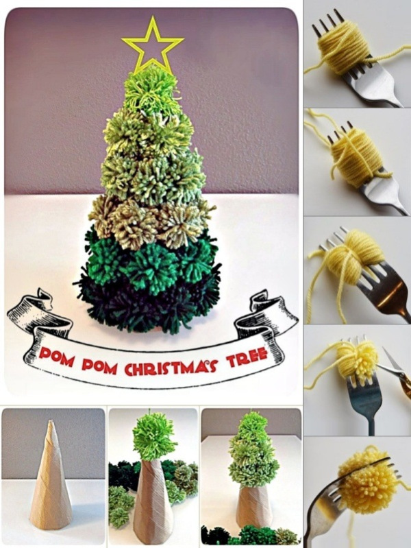 23 Ideias de como fazer enfeites de Natal com pompom