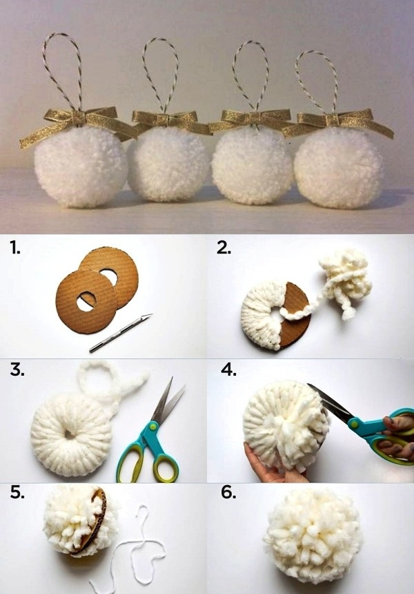 23 Ideias de como fazer enfeites de Natal com pompom