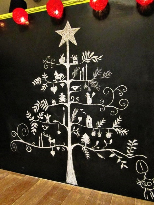 Desenhando o Natal: Árvore de Natal na lousa
