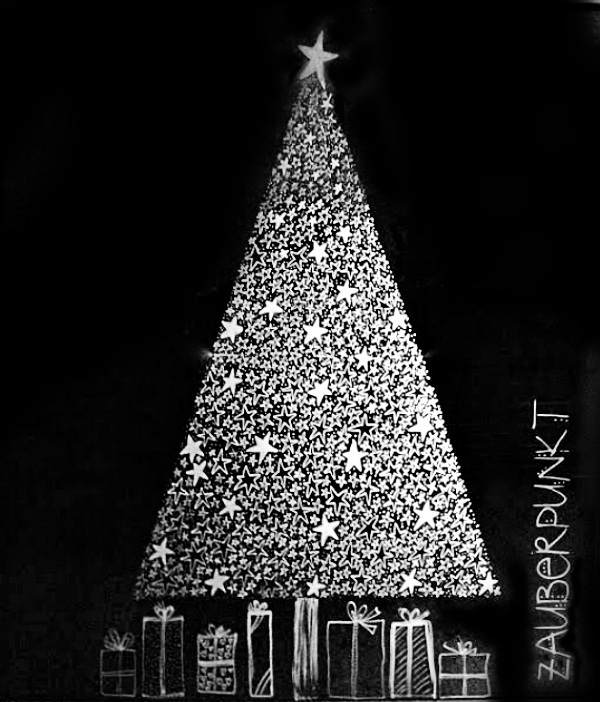 Desenhando o Natal: Árvore de Natal na lousa