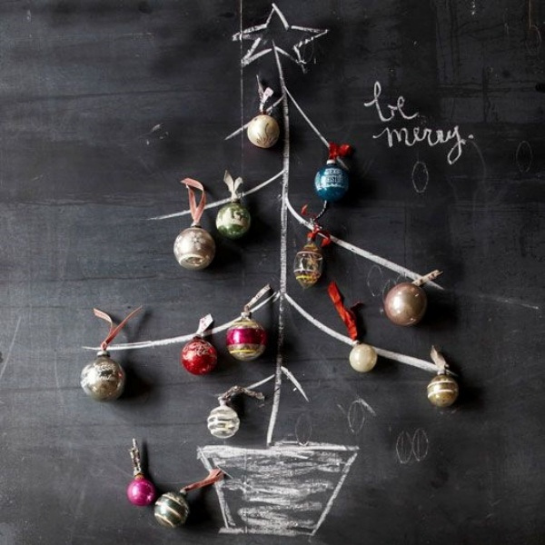 Desenhando o Natal: Árvore de Natal na lousa