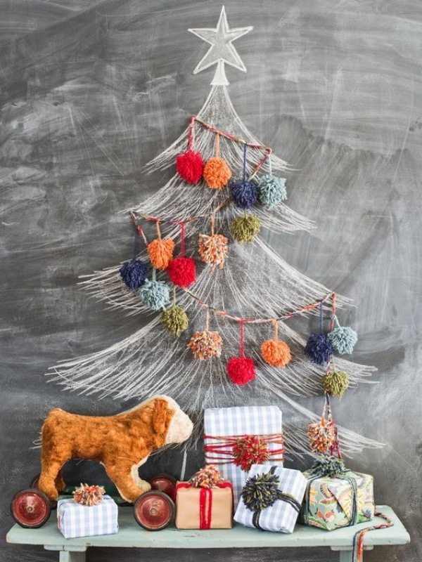 Desenhando o Natal: Árvore de Natal na lousa