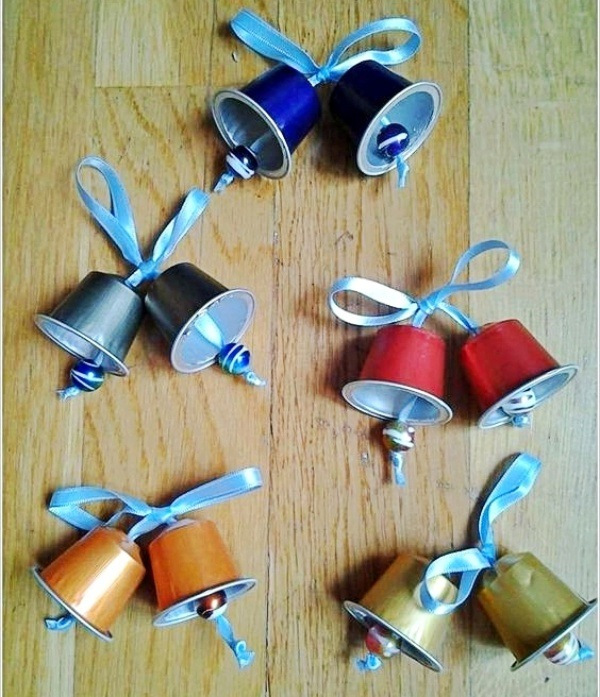 Ideias de enfeites de Natal com cápsulas de café