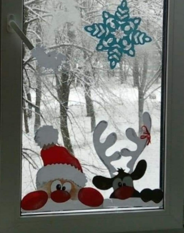 +17 ideias de decoração de Natal na janela