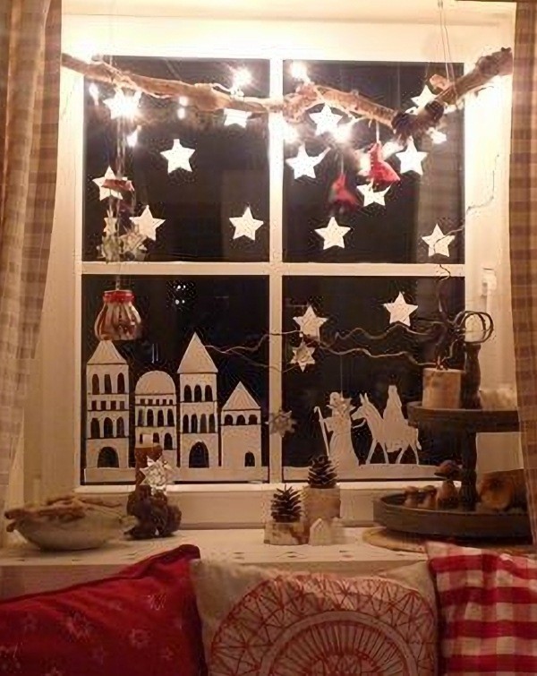 +17 ideias de decoração de Natal na janela