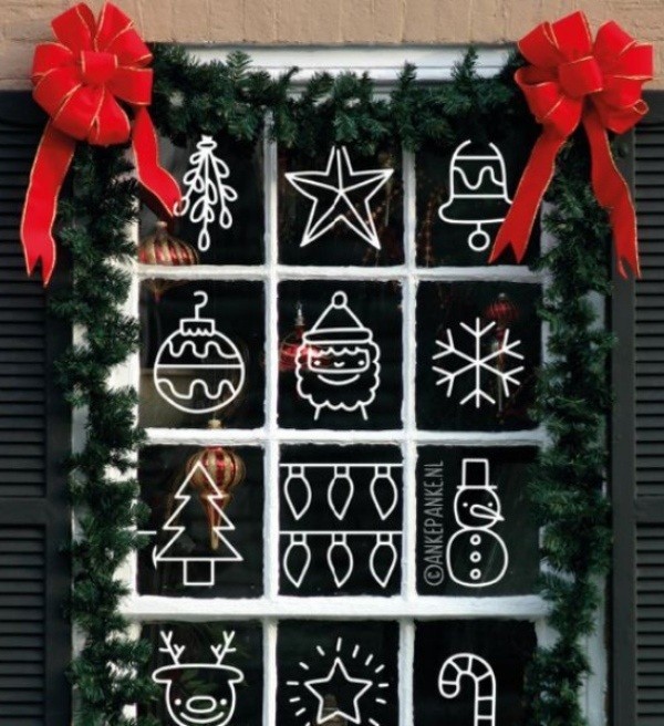 +17 ideias de decoração de Natal na janela