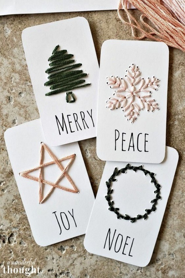 16 Ideias criativas de etiquetas e cartões de Natal