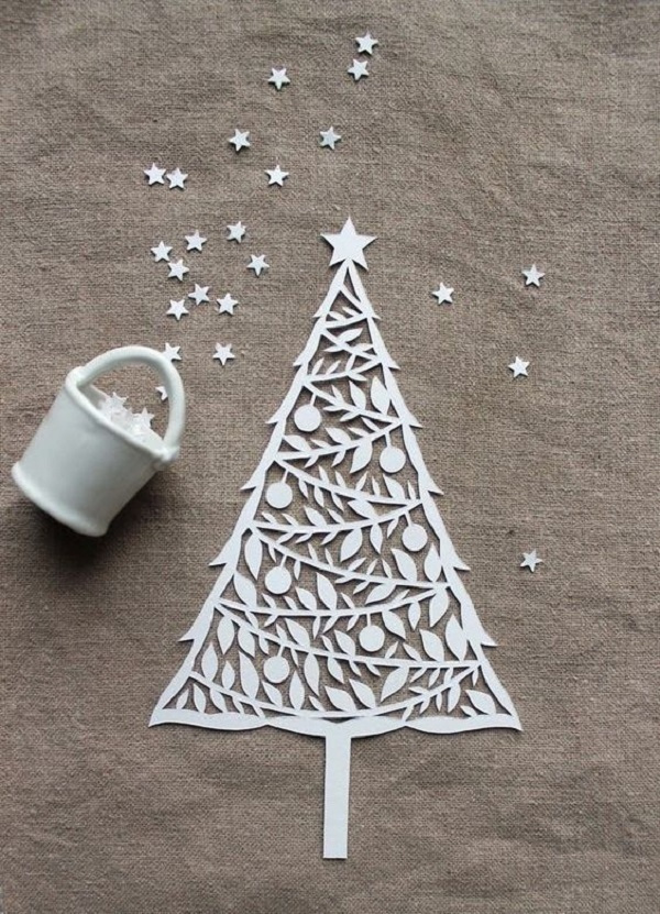 Preparando o Natal: Árvores de Natal de Papel