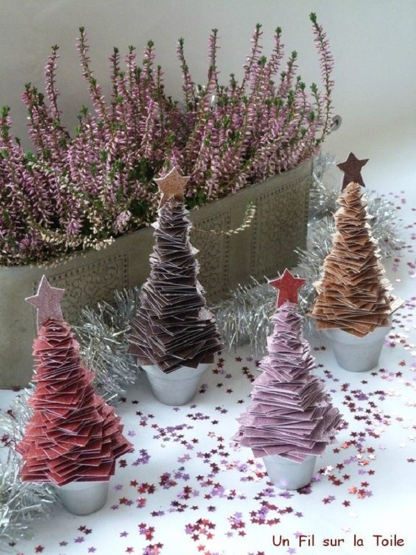 Preparando o Natal: Árvores de Natal de Papel