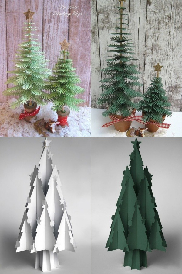 Preparando o Natal: Árvores de Natal de Papel