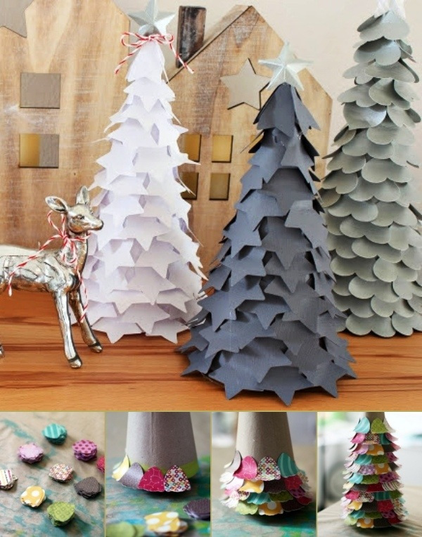 Preparando o Natal: Árvores de Natal de Papel