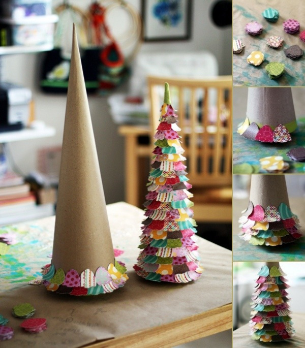 Preparando o Natal: Árvores de Natal de Papel