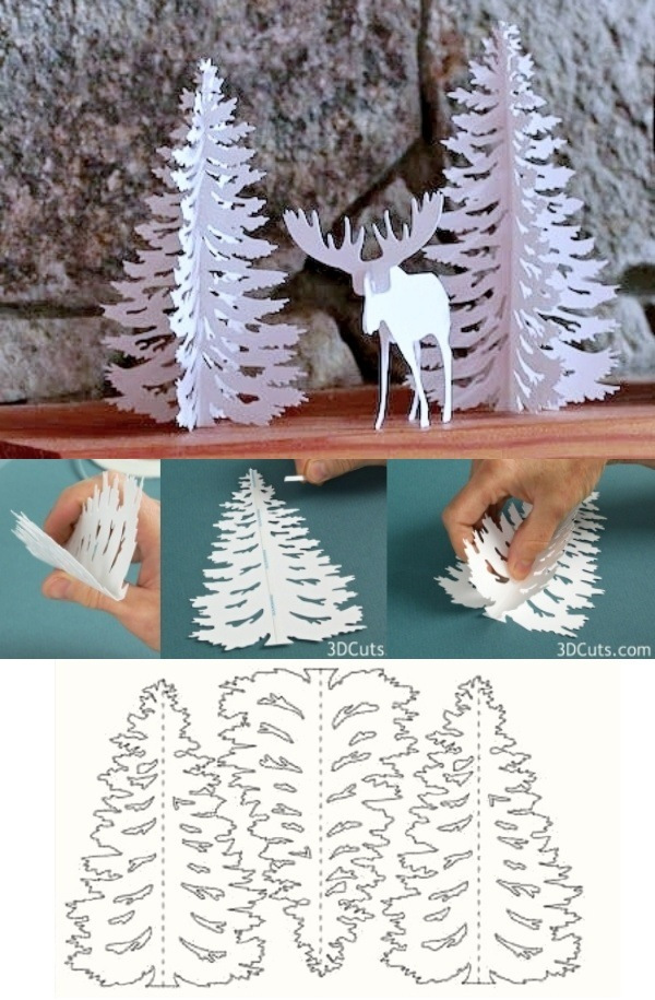 Preparando o Natal: Árvores de Natal de Papel