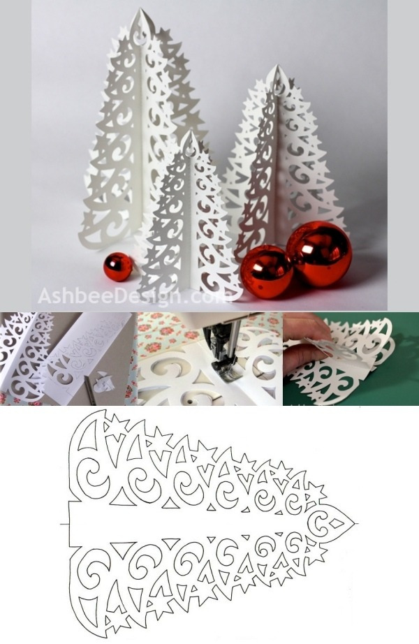 Preparando o Natal: Árvores de Natal de Papel