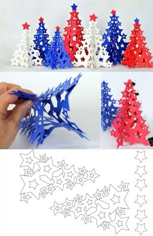 Preparando o Natal: Árvores de Natal de Papel