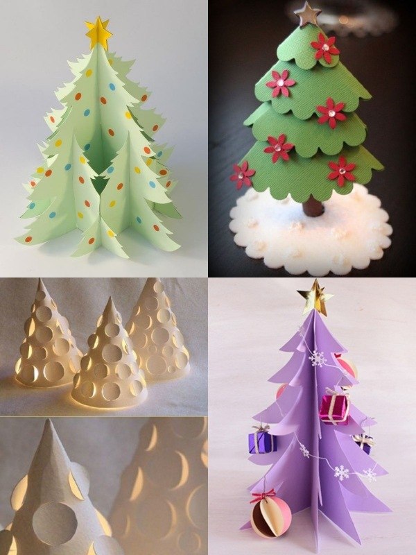 Preparando o Natal: Árvores de Natal de Papel