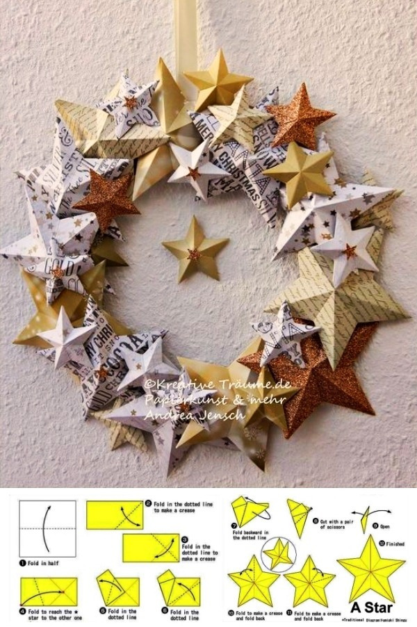 Preparando o Natal: 18 Ideias de Enfeites de Natal com Papel