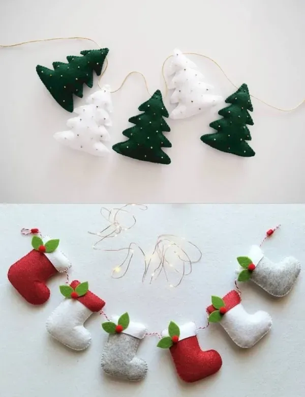 Preparando o Natal: 23 Ideias de enfeites de Natal com feltro