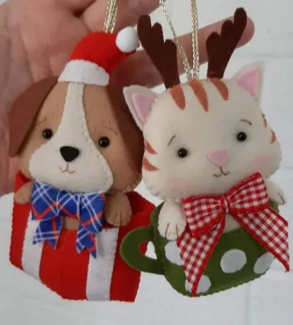 Preparando o Natal: 23 Ideias de enfeites de Natal com feltro