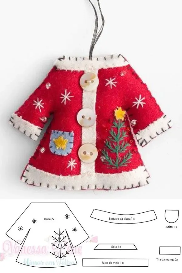 Preparando o Natal: 23 Ideias de enfeites de Natal com feltro