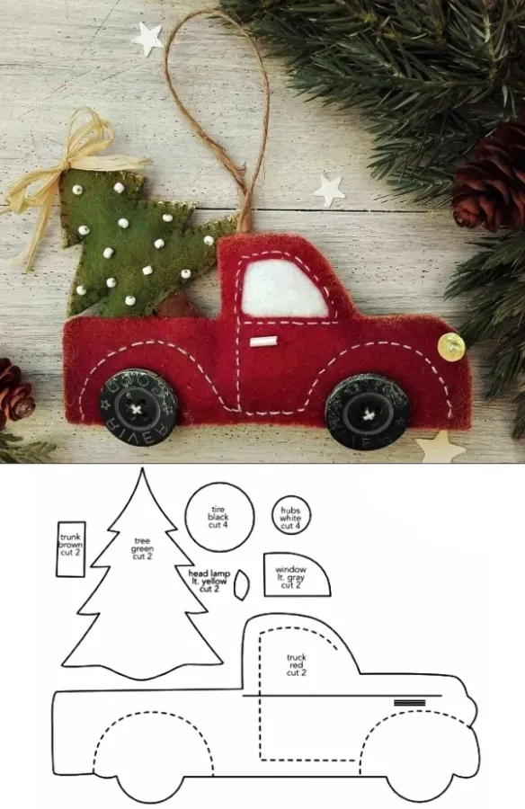 Preparando o Natal: 23 Ideias de enfeites de Natal com feltro