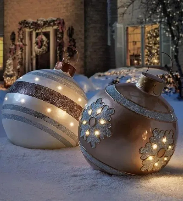 Preparando o Natal: Super ideias de enfeites de Natal gigantes