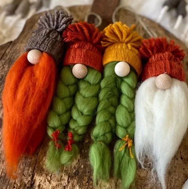 Preparando o Natal: Enfeites de Natal com gnomos da sorte