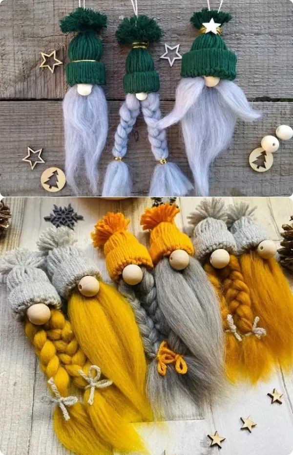 Preparando o Natal: Enfeites de Natal com gnomos da sorte