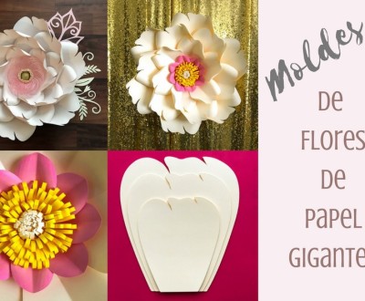 molde de flor de papel gigante