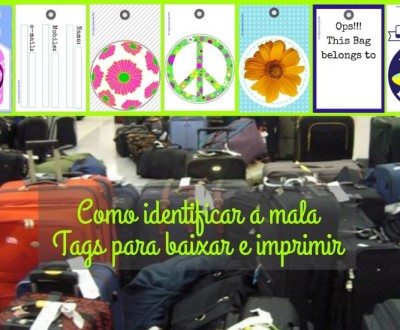 Identificação para malas - Tags para baixar e imprimir