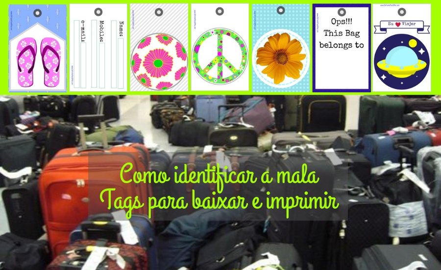 Identificação para malas - Tags para baixar e imprimir