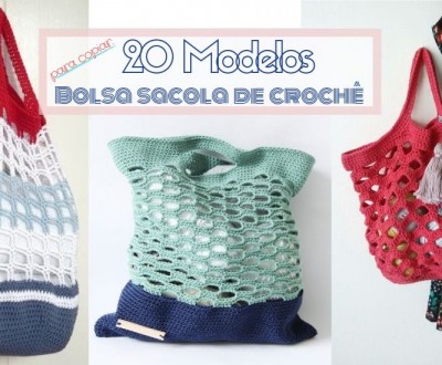 Para copiar: bolsa sacola de crochê
