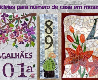 DIY e decore: números de casa em mosaico