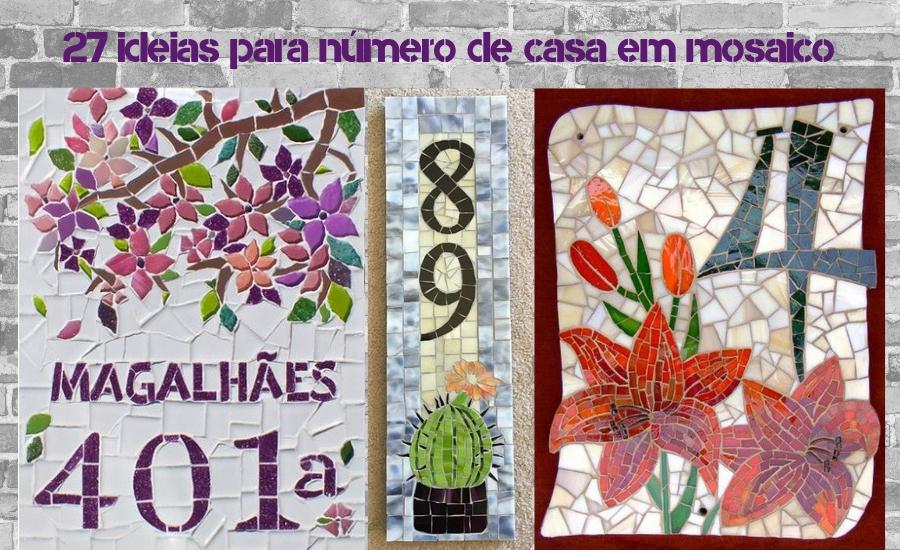 DIY e decore: números de casa em mosaico